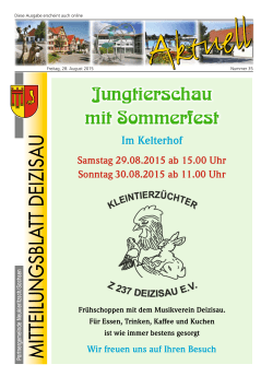 Gemeindemitteilungsblatt vom 28.08.2015