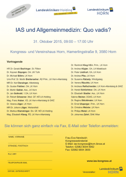 IAS und Allgemeinmedizin: Quo vadis?