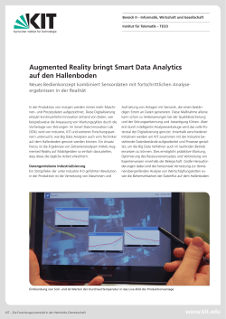 Augmented Reality bringt Smart Data Analytics auf den - KIT