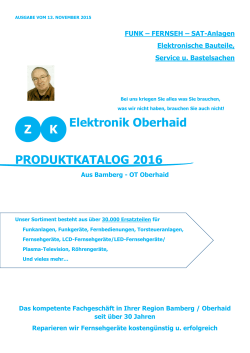 Elektronik Oberhaid PRODUKTKATALOG 2016 Z K