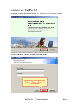 Installation von Stall-Plan 6.0