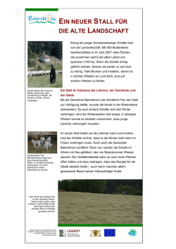 EIN NEUER STALL F&Uuml;R DIE ALTE LANDSCHAFT