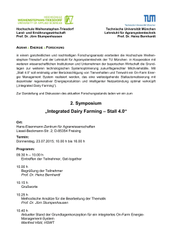 2. Symposium „Integrated Dairy Farming – Stall 4.0“