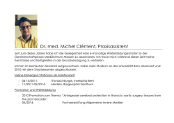 Dr. med. Michel Cl&eacute;ment, Praxisassistent