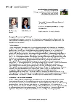 Dr. Alexandra Katrin Bickerich Michel Bezug zum Themenstrang