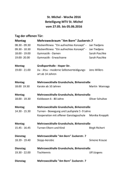 St. Michel-Woche 2016