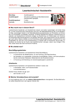 Lasertechnische/r Assistent/in - Planet