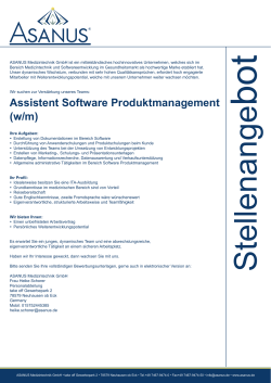 Assistent Software Produktmanagement (w/m)