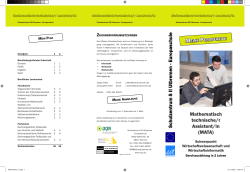 Europaschule Mathematisch technische/r Assistent/in (MATA)