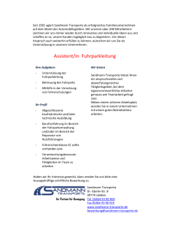 Assistent/in Fuhrparkleitung