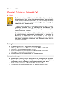 Chemisch-Technischer Assistent (w/m)