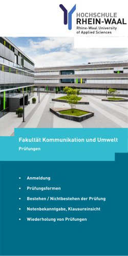Informationen zu Prüfungen - Hochschule Rhein-Waal
