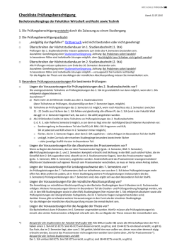 Checkliste Prüfungsberechtigung