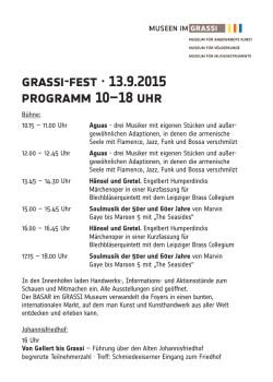 grassi-fest &middot; 13.9.2015 programm 10&ndash;18 uhr