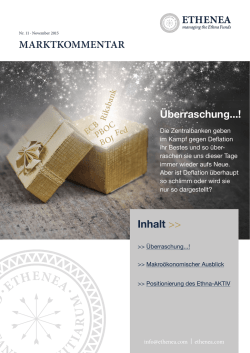 Inhalt >> &Uuml;berraschung...! MARKTKOMMENTAR