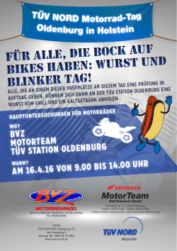Für alle, die Bock auF Bikes haBen: Wurst und Blinker tag!