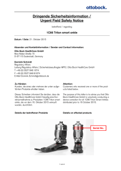 Vorlage f&uuml;r Otto Bock Formular zu Direktiven und Standards