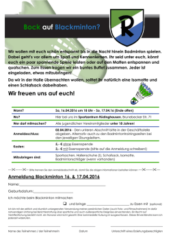 Bock auf Blackminton?