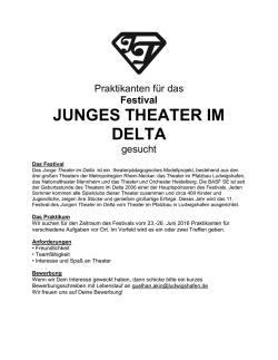 Festival JUNGES THEATER IM DELTA
