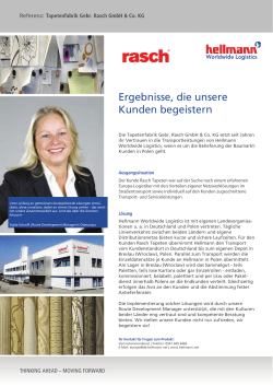Case Study- Tapetenfabrik Gebr. Rasch