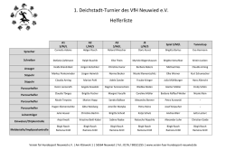 Helferliste - beim Verein f&uuml;r Hundesport Neuwied eV