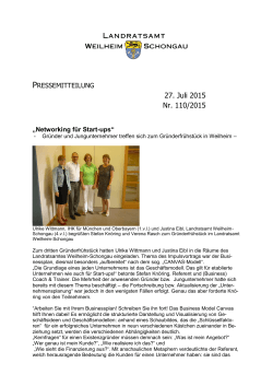 Networking für Start-Ups - Landratsamt Weilheim