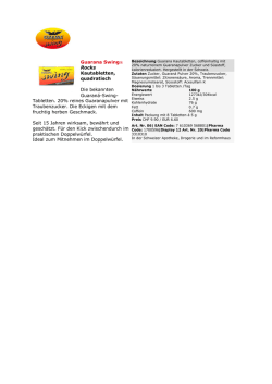 Guarana Swing&reg; Rocks Kautabletten, quadratisch Die bekannten