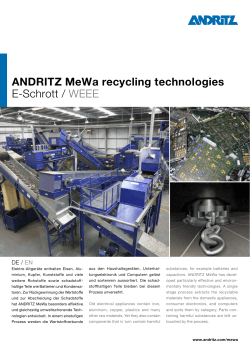 ANDRITZ MeWa recycling technologies E