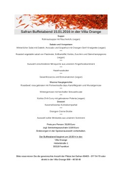 Safran Buffetabend 15.01.2016 in der Villa Orange