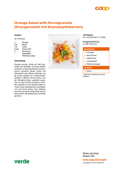 Orange Salad with Pomegranate (Orangensalat mit