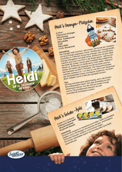 Heidi`s Schoko-&Auml;pfel Heidi`s Orangen