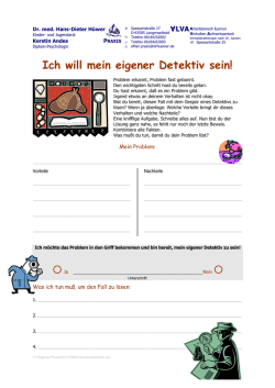 Ich will mein eigener Detektiv sein!