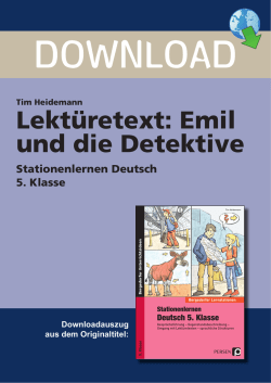 Lekt&uuml;retext: Emil und die Detektive