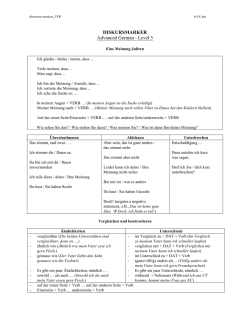 DISKURSMARKER Advanced German