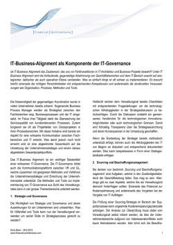 IT-Business-Alignment als Komponente der IT