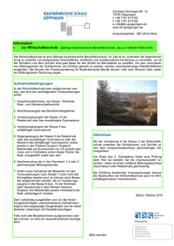 Infoblätter WS - Kaufmännische Schule – Göppingen