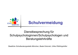 "Schulvermeidung" als pdf-Datei - Staatliche Schulberatung in Bayern