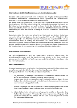 Infoblatt 1- Koordination