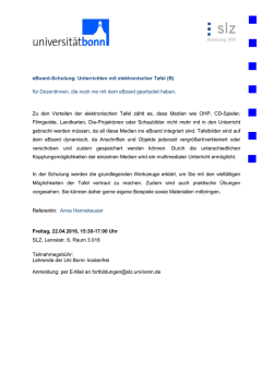 eBoard-Schulung: Unterrichten mit elektronischer Tafel (B) f&uuml;r