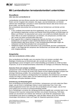 Mit Lernlandkarten lernstandorientiert unterrichten