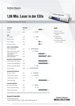 Infoblatt F.A.Z. Soziodemografie