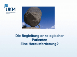 Die Begleitung onkologischer Patienten