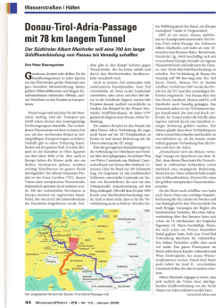 Donau- Tirol-Adria-Passage mit 78 km langem Tunnel Der