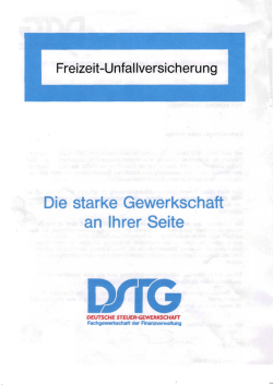 Die starke Gewerkschaft an lhrer Seite - DSTG-SH