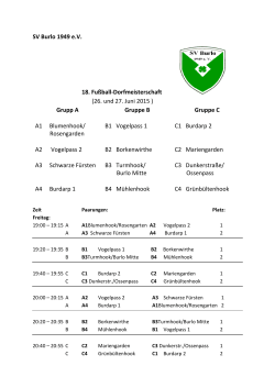 SV Burlo 1949 e.V. 18. Fußball-Dorfmeisterschaft (26. und 27. Juni