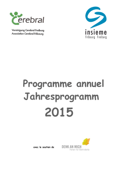 Jahresprogramm 2015 - Association Cerebral Fribourg