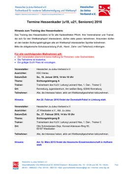 Hessenkader 2016 - Judo