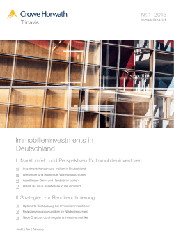 Immobilieninvestments in Deutschland