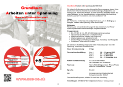 Grundkurs Arbeiten unter Spannung