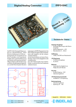 INFO-DAC Digital/Analog Converter Strom 0 20mA Spannung &plusmn;10V